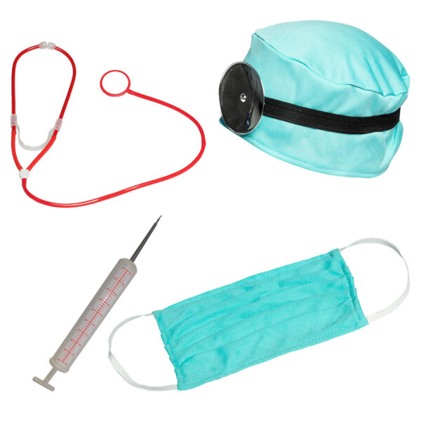 Dokter/Chirurg ziekenhuis verkleed set - accessoires 5-delig - kunststof - feestkleding