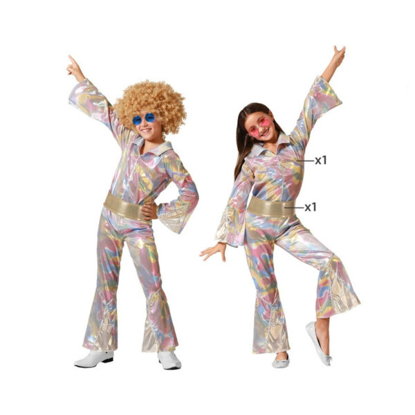 Atosa Disco Fever jumpsuit - metallic - voor kinderen - 2-delig