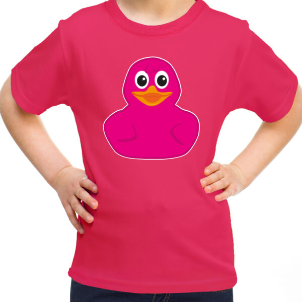 Verkleed T-shirt voor jongens/meisjes - eendje - roze - Carnaval - feestkleding