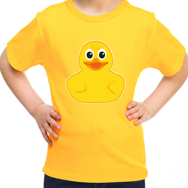 BD Verkleed T-shirt voor jongens/meisjes - eendje - geel - Carnaval