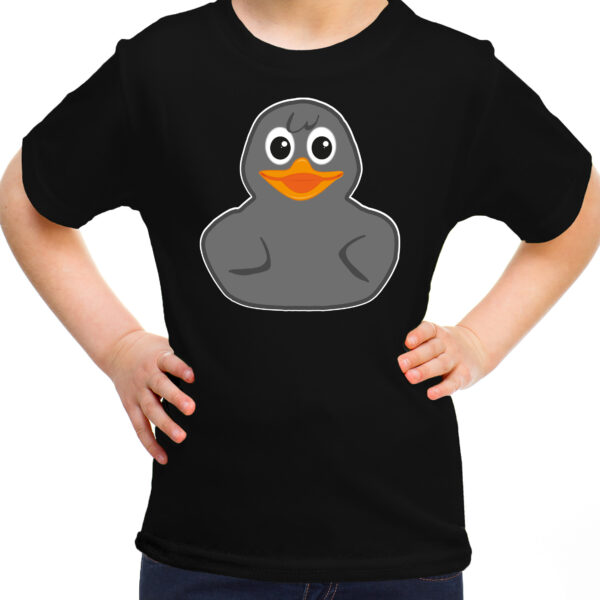Verkleed T-shirt voor jongens/meisjes - eendje - zwart - Carnaval - feestkleding