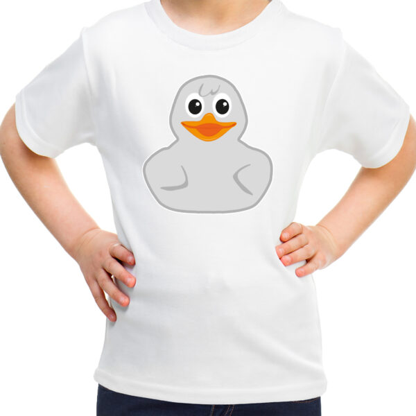 BD Verkleed T-shirt voor jongens/meisjes - eendje - wit - Carnaval