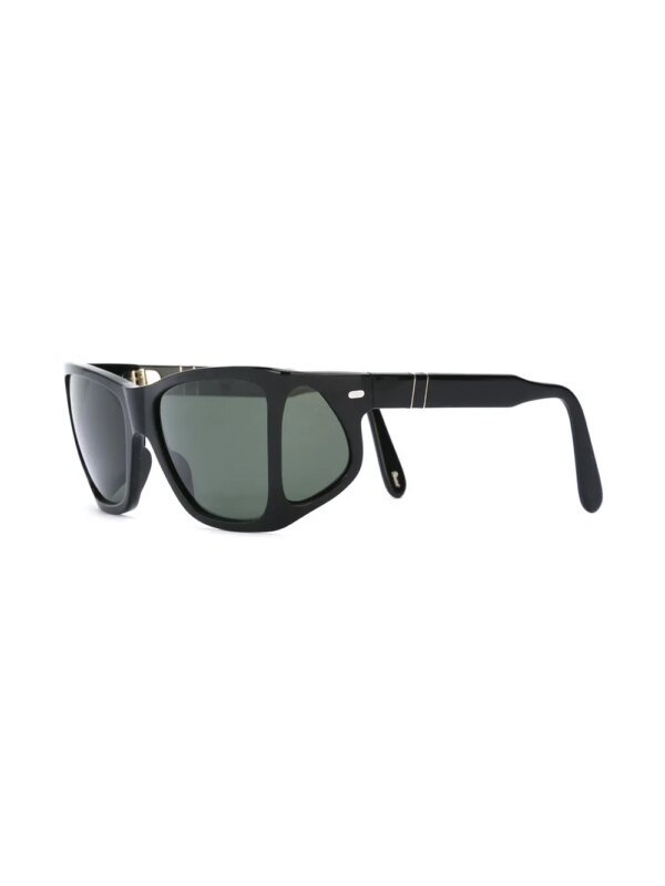 Persol zonnebril met vierkante rand - Zwart