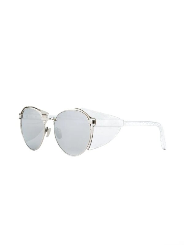 Linda Farrow zonnebril met ronde glazen - Metallic