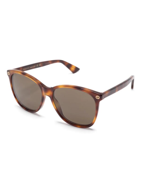 Gucci Eyewear Zonnebril met rond montuur - Bruin