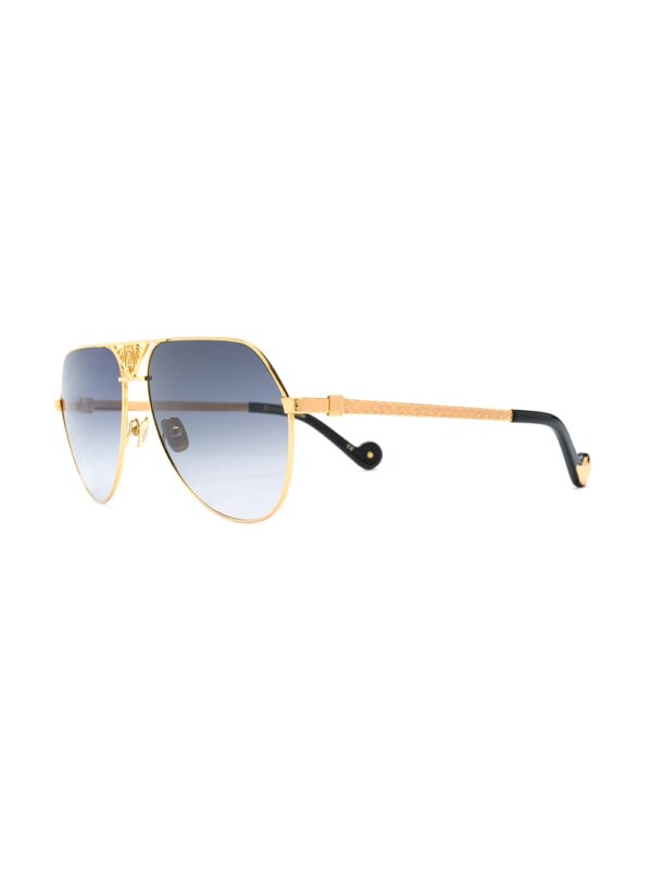 ANNA-KARIN KARLSSON De Art Deco aviator zonnebril - Metallic