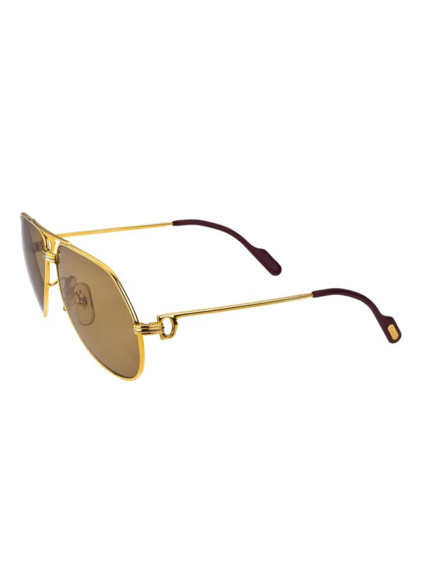 Cartier Zonnebril met piloten montuur - Goud