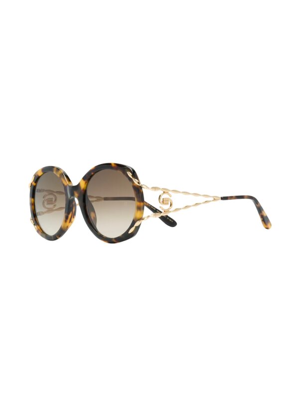 Elie Saab schildersgrote logo-zonnebril - Bruin