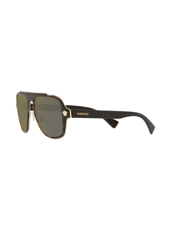 Versace Eyewear Zonnebril met vierkant montuur - Bruin