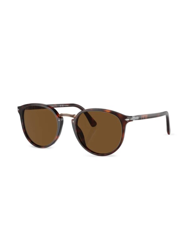 Persol Zonnebril met rond montuur - Bruin