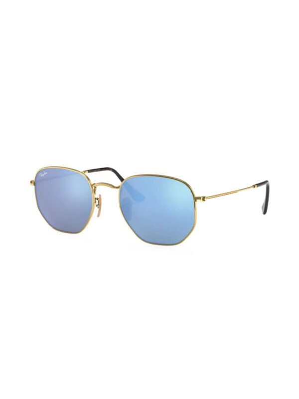 Ray-Ban Zonnebril met zeshoekig montuur - Goud