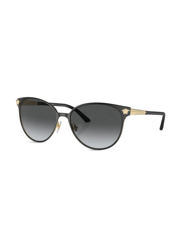 Versace Eyewear Zonnebril met rond montuur - Zwart