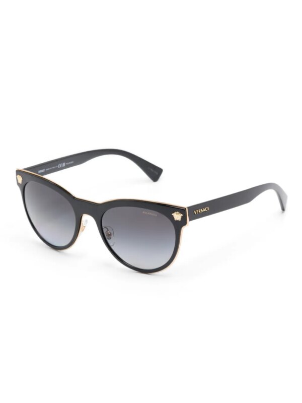 Versace Eyewear Phantos zonnebril met rond montuur - Zwart