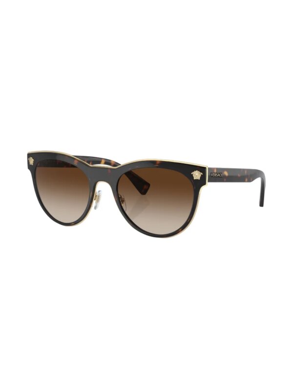 Versace Eyewear Phantos zonnebril met rond montuur - Bruin
