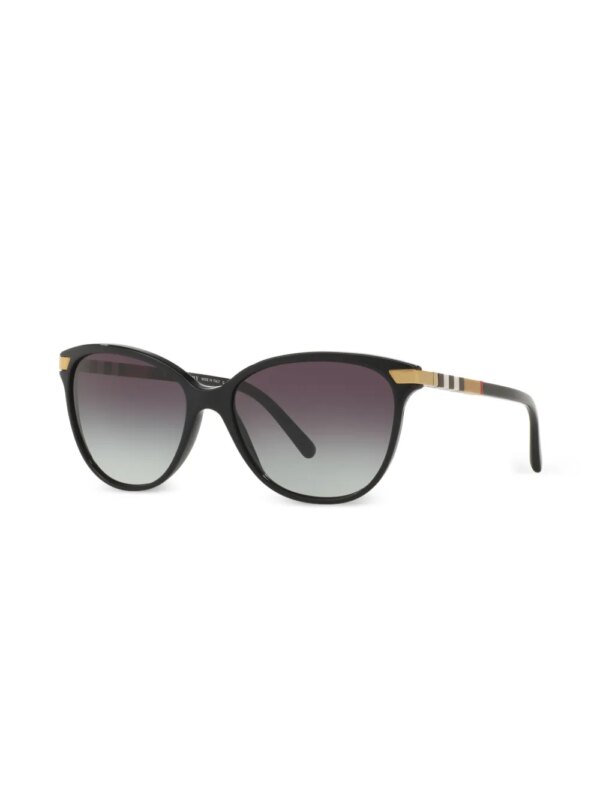 Burberry Eyewear Zonnebril met rond montuur - Zwart
