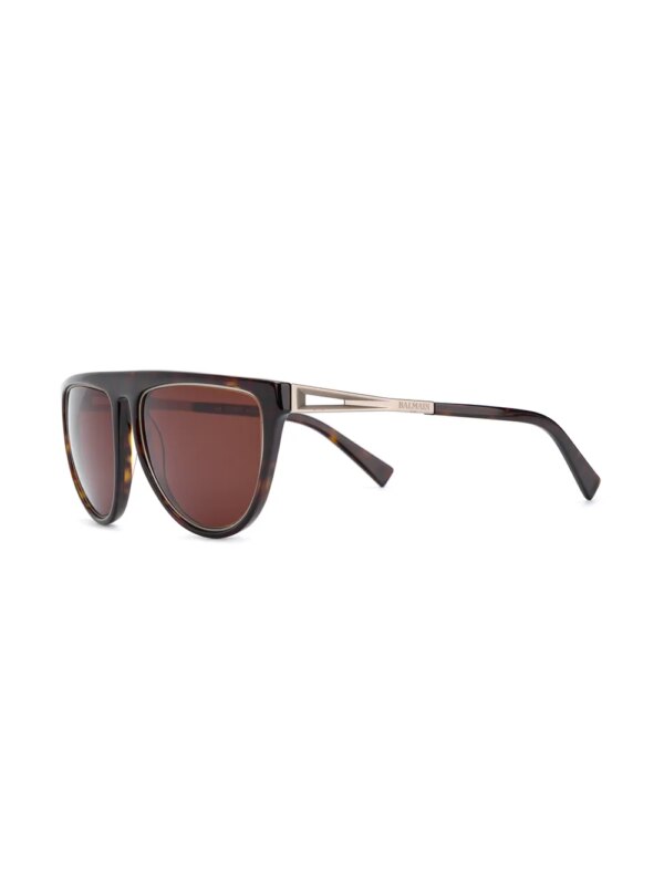 Balmain Eyewear zonnebril met kattenoog montuur - Bruin