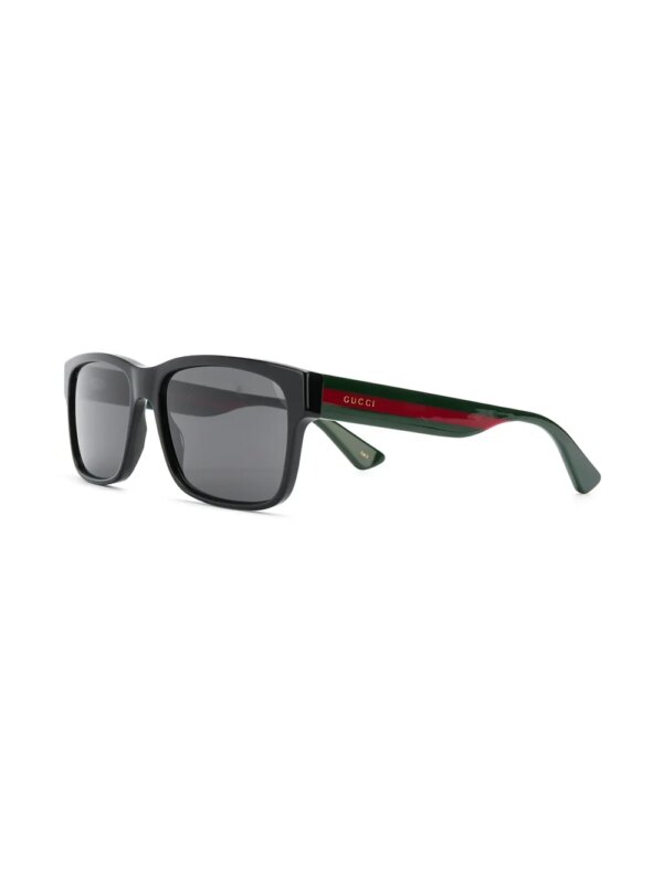 Gucci Eyewear zonnebril met vierkant montuur - Zwart