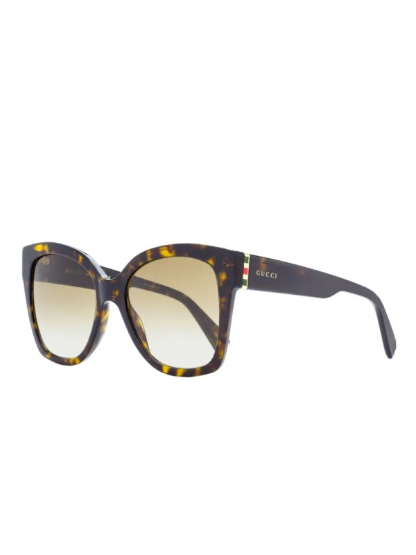 Gucci Eyewear Zonnebril met vierkant montuur - Bruin