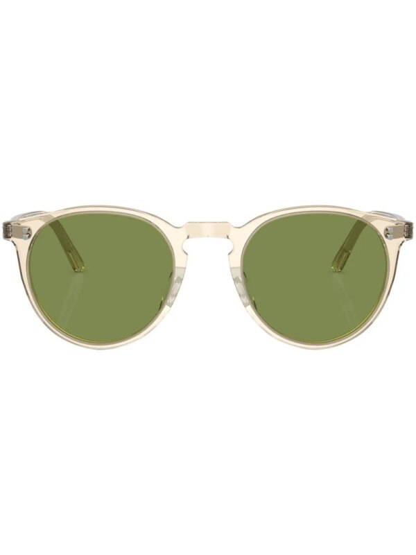 Oliver Peoples O'Malley zonnebril met rond montuur - Geel