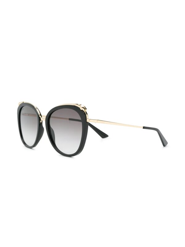 Cartier Eyewear Zonnebril met oversized montuur - Zwart