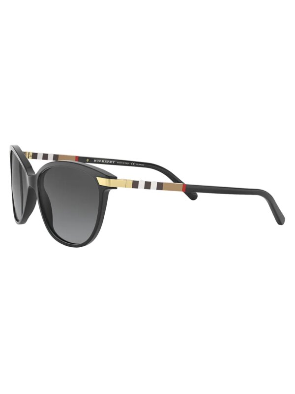 Burberry Eyewear Zonnebril met rond montuur - Zwart