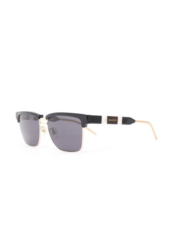 Gucci Eyewear Zonnebril met vierkant montuur - Zwart