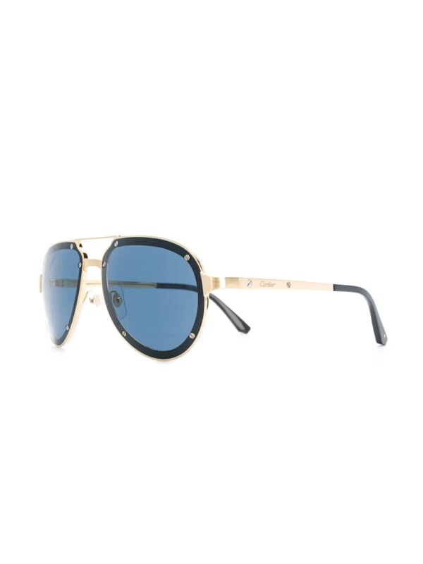 Cartier Eyewear Zonnebril met piloten montuur - Goud