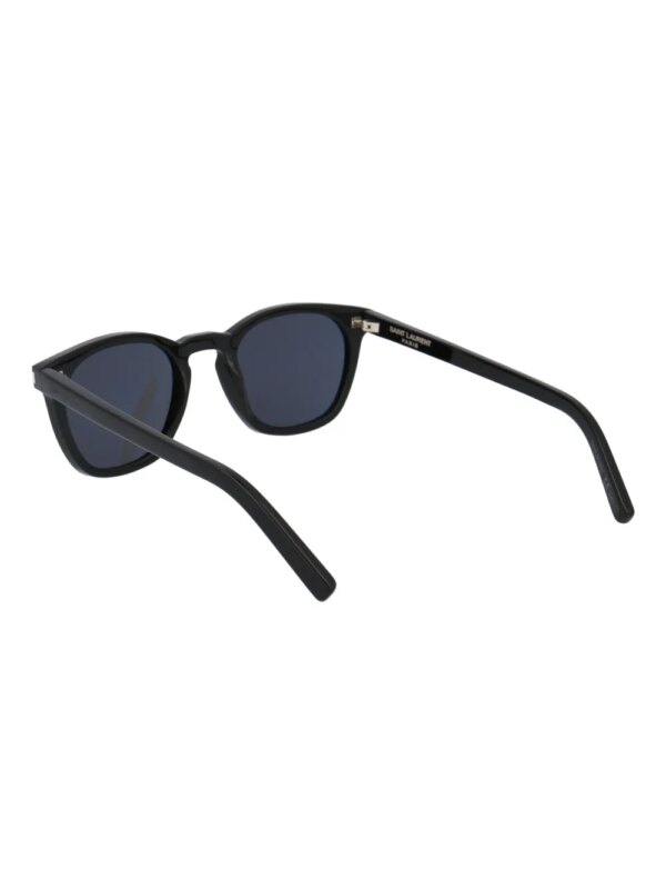 Saint Laurent Eyewear Zonnebril met rond montuur - Zwart