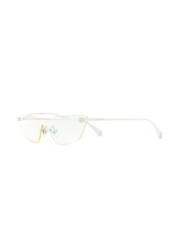 Off-White Eyewear Metal Mask zonnebril met geometrisch montuur - Wit