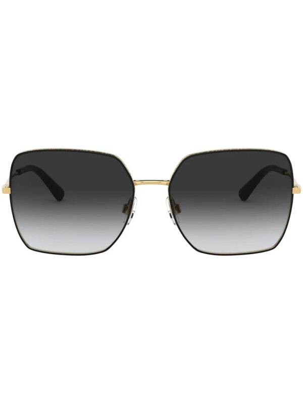Dolce & Gabbana Eyewear Zonnebril met logo montuur - Zwart