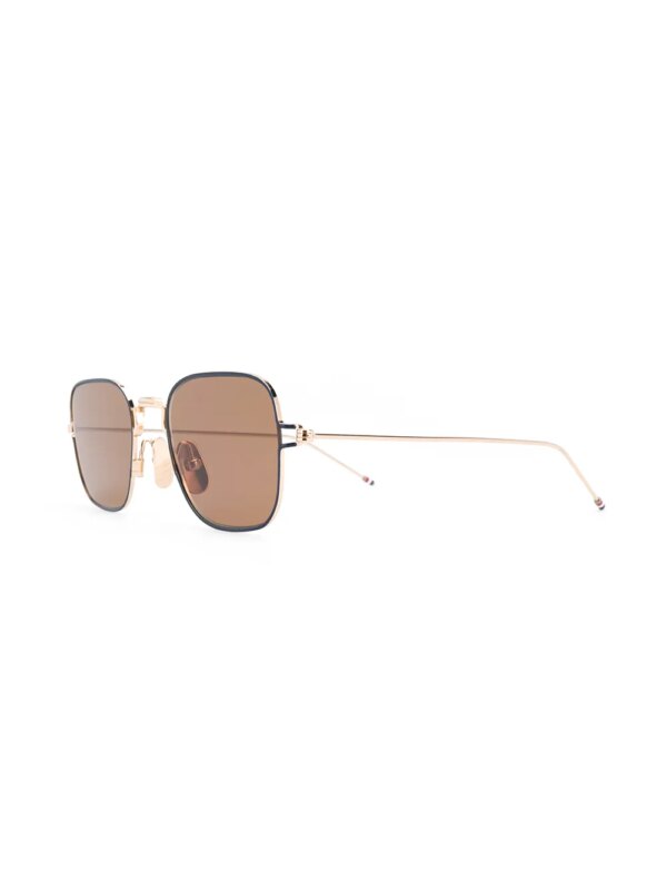 Thom Browne Eyewear Zonnebril met vierkant montuur - Goud