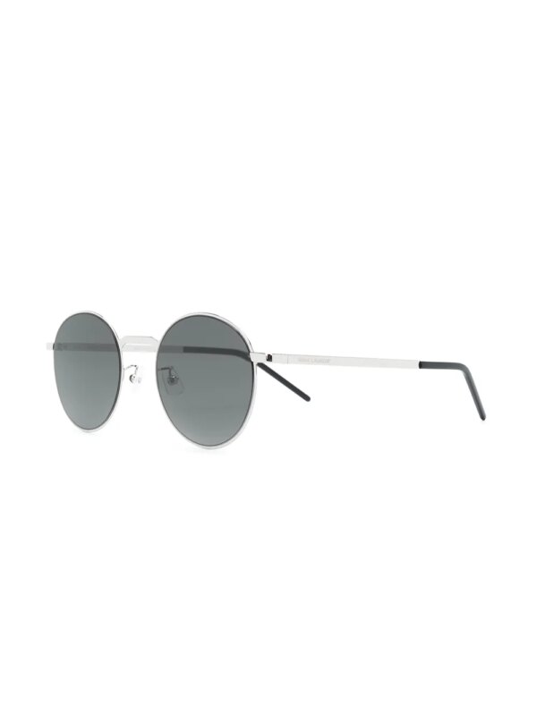 Saint Laurent Eyewear Zonnebril met rond piloten montuur - Zilver