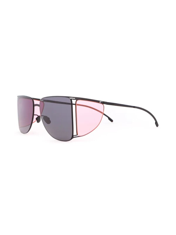 Mykita Zonnebril met oversized montuur - Zwart