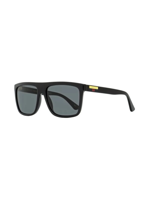 Gucci Eyewear Zonnebril met vierkant montuur - Zwart