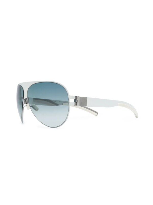 Mykita Zonnebril met oversized montuur - Wit