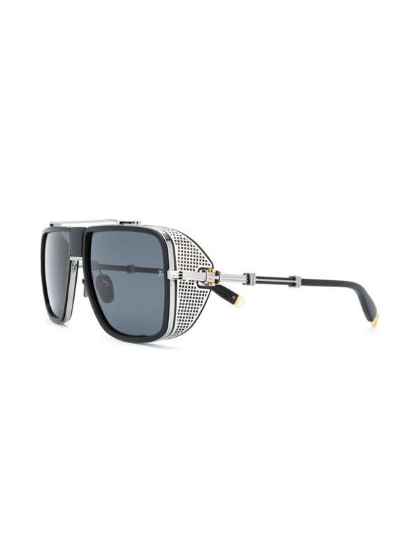 Balmain Eyewear Zonnebril met schild montuur - Zilver