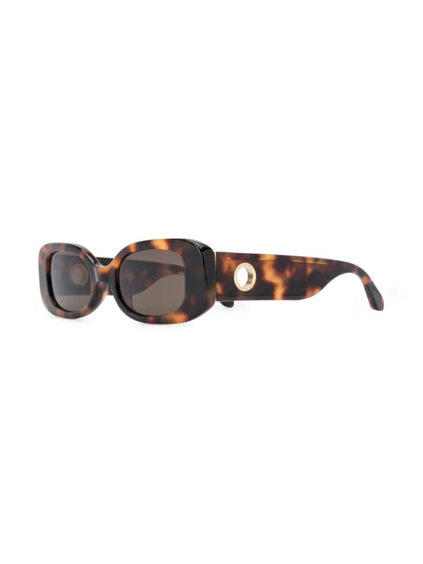 Linda Farrow Lola zonnebril met schildpadschild design - Bruin