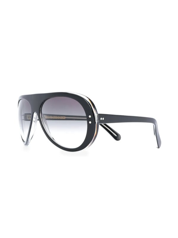 Cutler & Gross Zonnebril met oversized montuur - Zwart