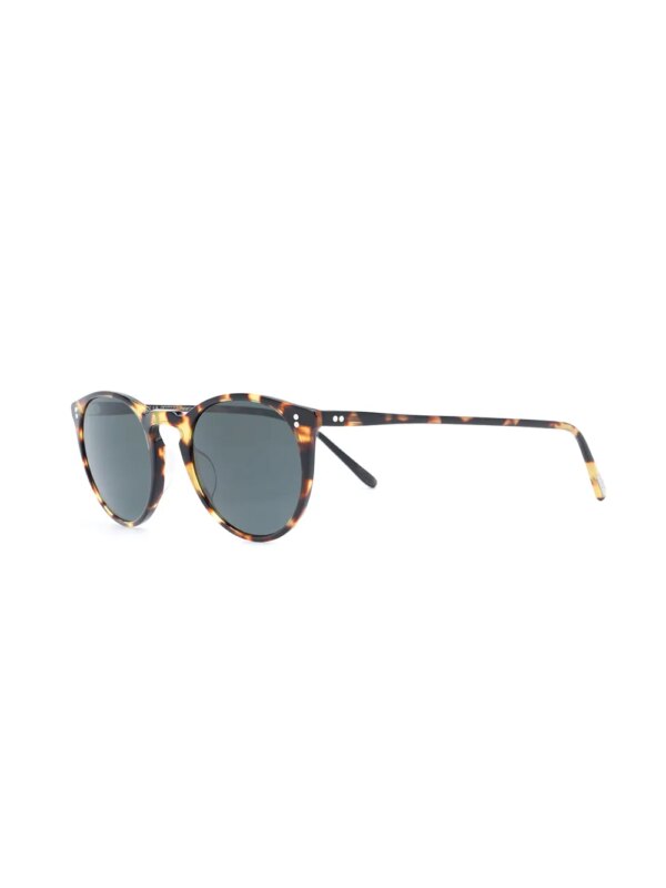 Oliver Peoples Zonnebril met rond montuur - Bruin