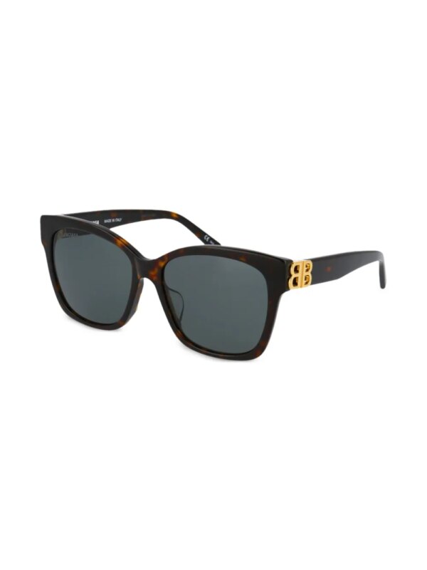 Balenciaga Eyewear Dynasty zonnebril met vierkant montuur - Bruin