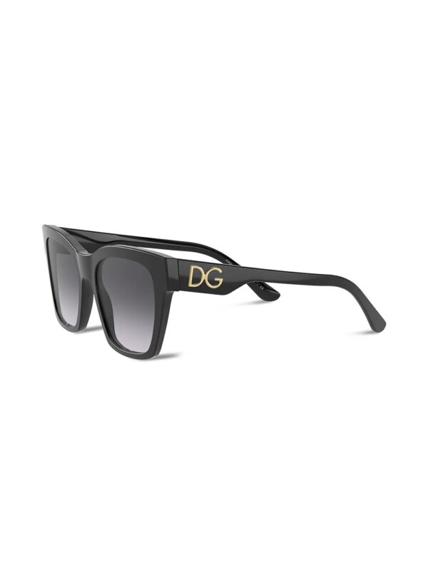 Dolce & Gabbana Eyewear Zonnebril met rond montuur - Zwart