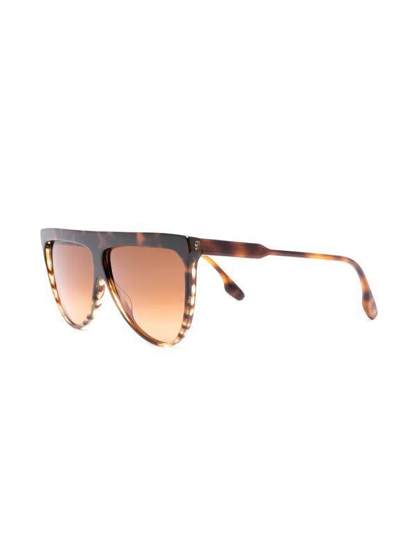Victoria Beckham Eyewear Flat Top V zonnebril met piloten montuur - Bruin