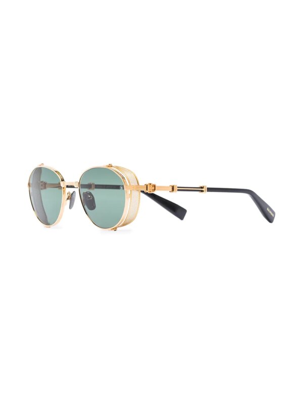 Balmain Eyewear Brigade zonnebril met shield montuur - Goud
