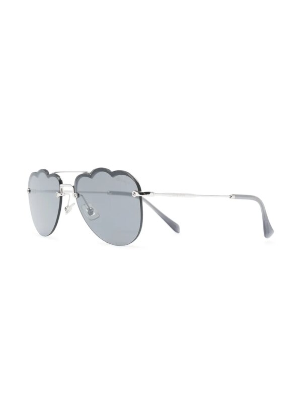 Miu Miu Eyewear Zonnebril met spiegelglazen - Zilver