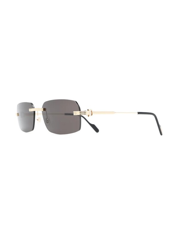Cartier Eyewear Zonnebril met vierkant montuur - Goud