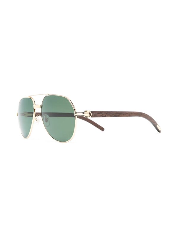 Cartier Eyewear CT0272S zonnebril met piloten montuur - Bruin