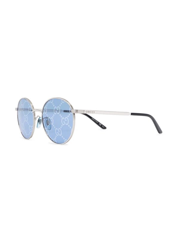Gucci Eyewear Zonnebril met rond montuur - Zilver