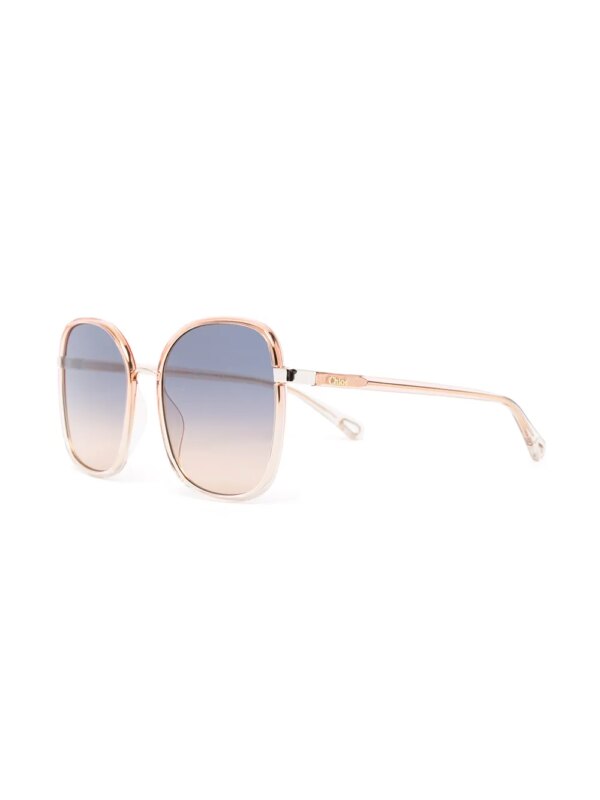 Chloé Eyewear Franky zonnebril met vierkant montuur - Oranje