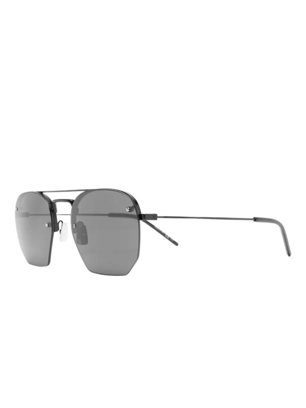 Saint Laurent Eyewear SL 422 zonnebril met zeshoekig montuur - Zwart