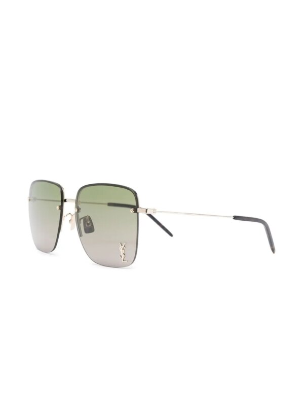 Saint Laurent Eyewear Zonnebril met vierkant montuur - Goud
